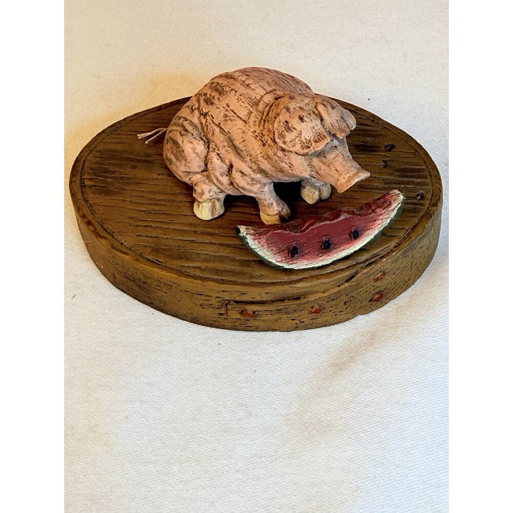 American Chestnut Folk Art 02’ Pig Shaker Candle Box - Picture 6 of 12